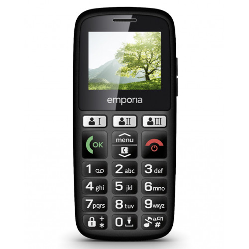 emporiaHAPPY Black Mobile Phone